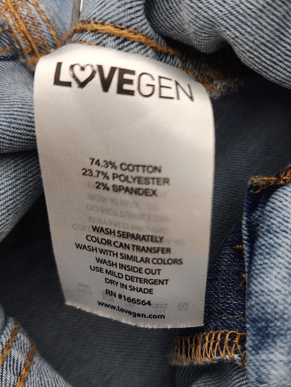 Lovegen Blue Denim Jeans Cargo Skirt SZ 5 - Picture 2 of 8